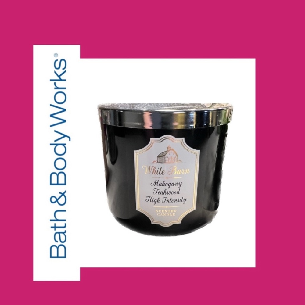 Bath & Body Works 3-wick candle Intense Mahogany & Teakwood | NWT